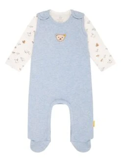 Steiff 2tlg. Outfit In Hellblau/ Creme