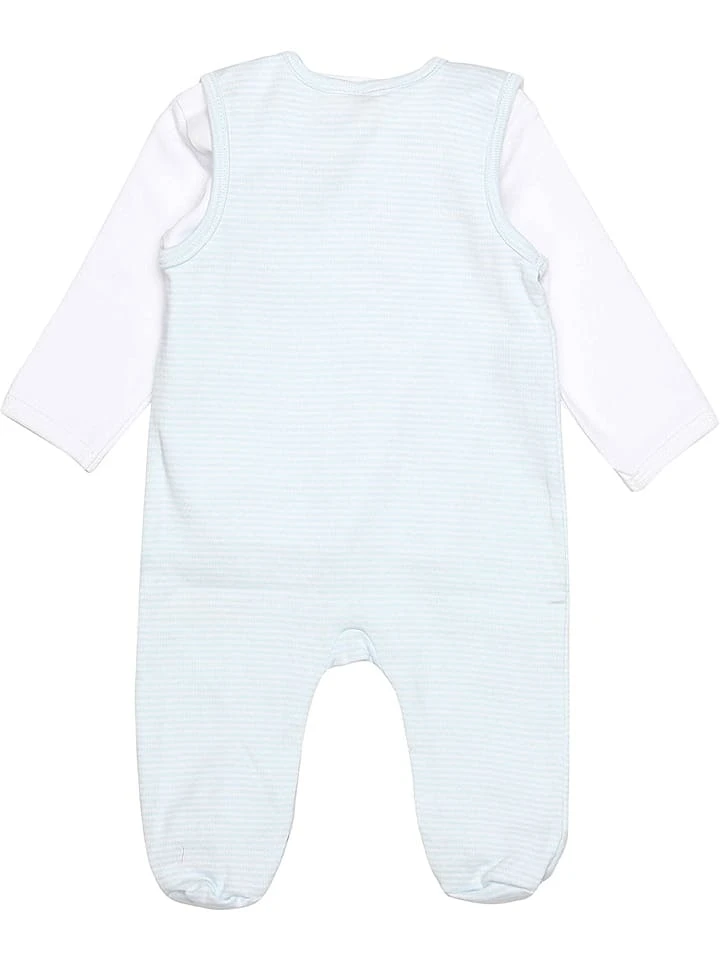 Steiff 2tlg. Outfit In Hellblau/ Weiß 4 Steiff 2tlg. Outfit In Hellblau/ Weiß – Bild 2