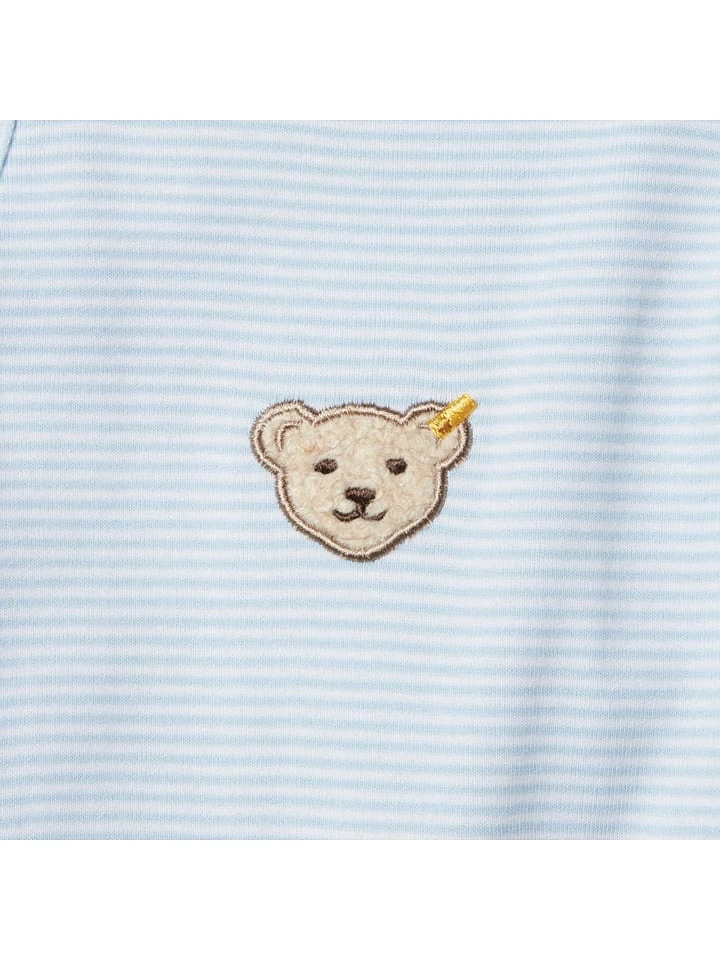 Steiff 2tlg. Outfit In Hellblau/ Weiß 5 Steiff 2tlg. Outfit In Hellblau/ Weiß – Bild 3