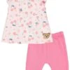 Steiff 2tlg. Outfit In Rosa/ Pink