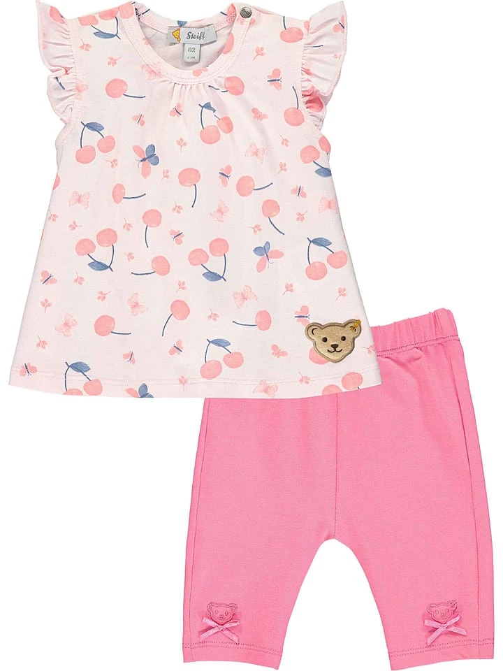 Steiff 2tlg. Outfit In Rosa/ Pink