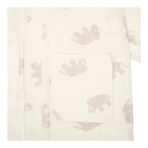 Steiff Frottee-Bademantel Mit Kapuze Elefanten In Weiß 5 Steiff Frottee-Bademantel Mit Kapuze Elefanten In Weiß – Bild 4