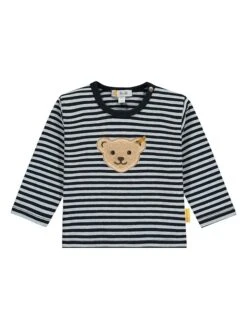 Steiff Longsleeve In Dunkelblau/ Grau