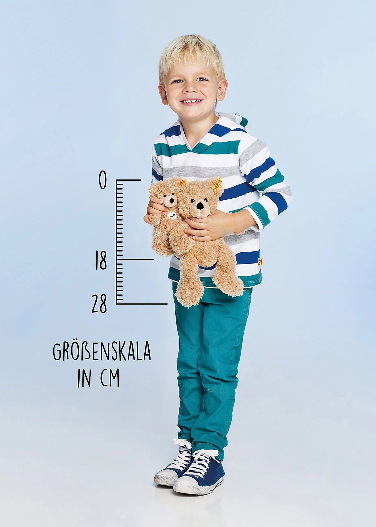 Steiff Schlaf Gut Baer 25cm, Blau 4 Steiff Schlaf Gut Baer 25cm, Blau – Bild 2