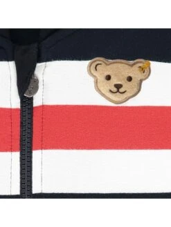 Steiff Sweatjacke In Dunkelblau/ Rot/ Weiß -Günstiges Steiff Geschäft steiff sweatjacke in dunkelblau rot weiss 2
