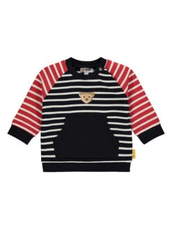 Steiff Sweatshirt In Dunkelblau/ Rot