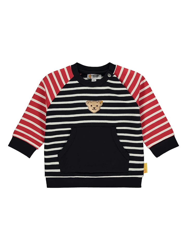 Steiff Sweatshirt In Dunkelblau/ Rot 3 Steiff Sweatshirt In Dunkelblau/ Rot